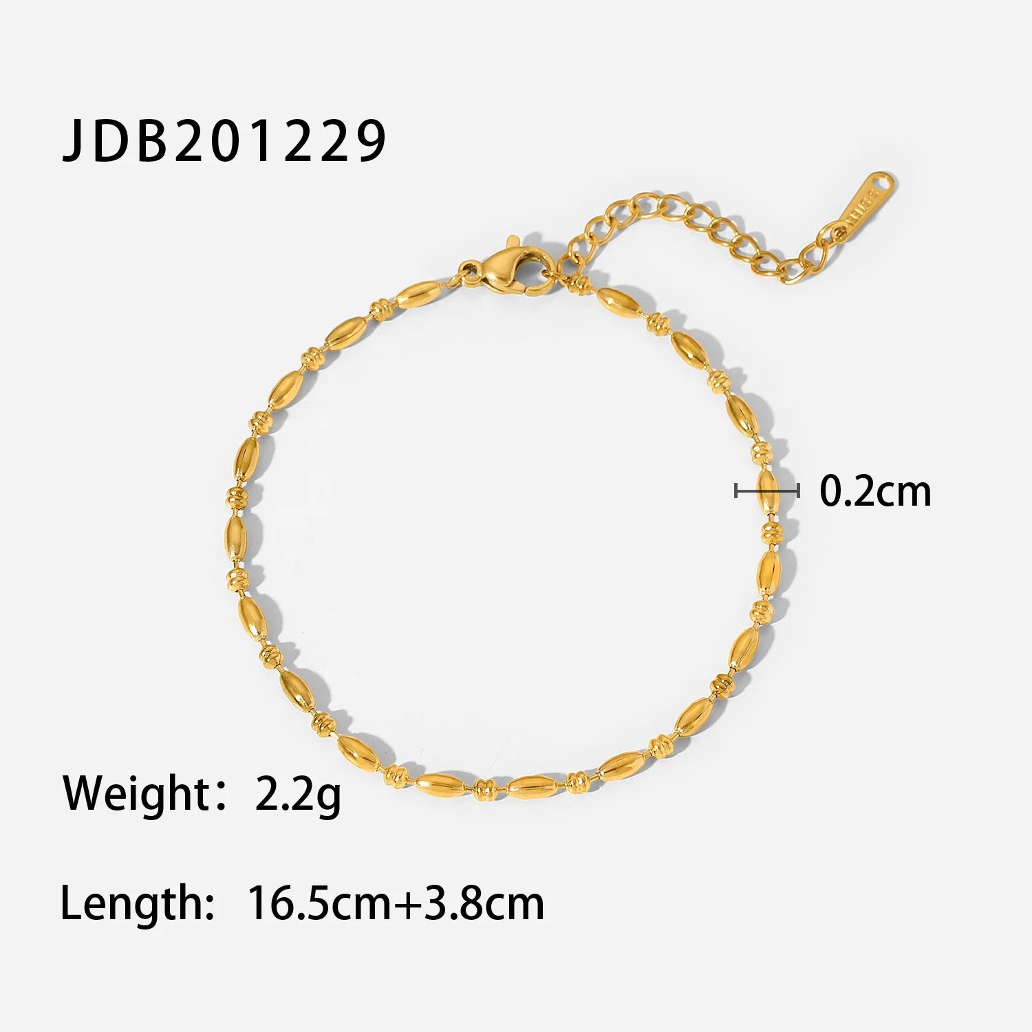 Bracelet Chaîne Double Rang Acier Inoxydable — Bijou Femme Tendance Cadeau Été