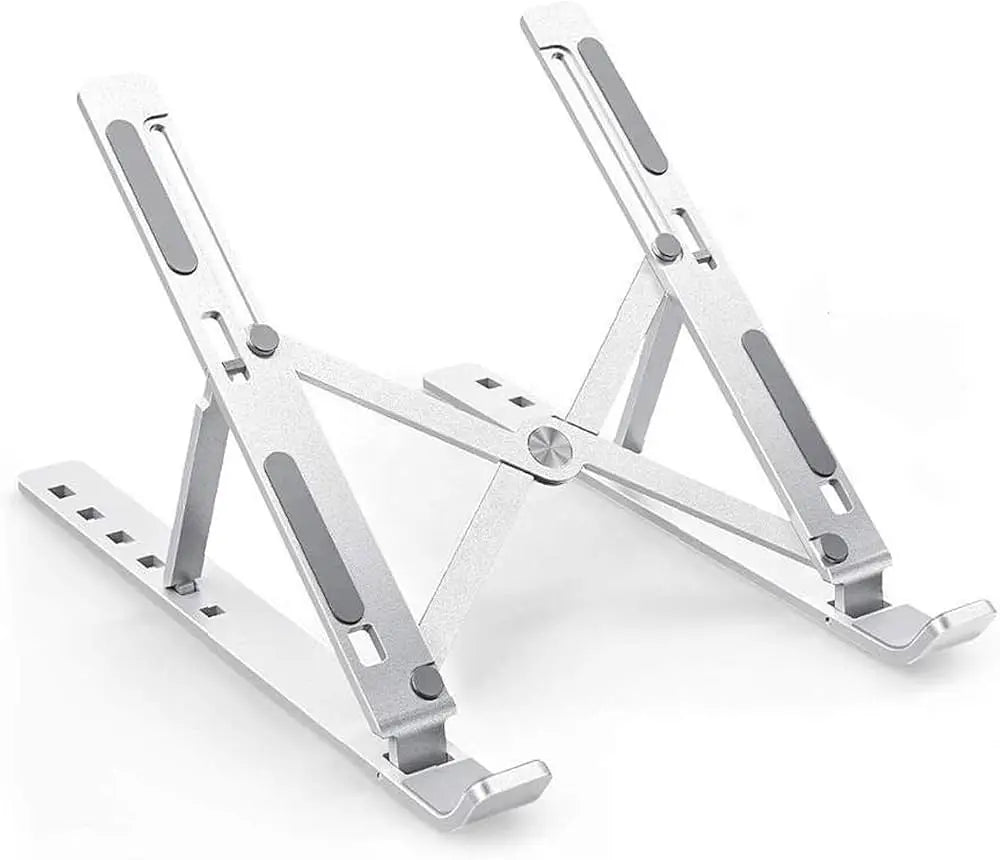 Table Laptop Pliable Aluminium – Support Réglable pour Ordinateur & Tablette jusqu'à 17'' | Légère & Résistante