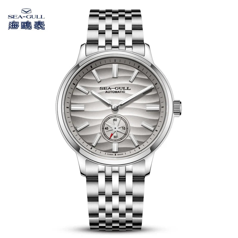Montre Homme Seagull 6180 39.5mm Automatique – Saphir Lumineux Acier Inoxydable 2025