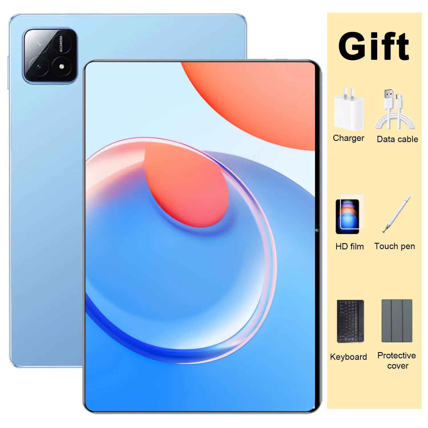Tablette Android 13 5G 10.36" – 16GB RAM, 1TB ROM, 20000mAh, 14 Cœurs, Double SIM | WiFi Bluetooth GPS Type-C