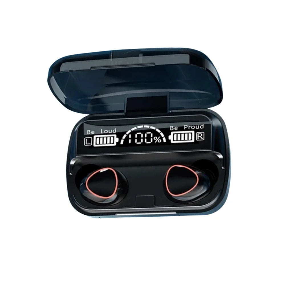 5.1 Bluetooth Headset with LED Case Digital-Waterproof, Powerful, Long Battery, Touch Control