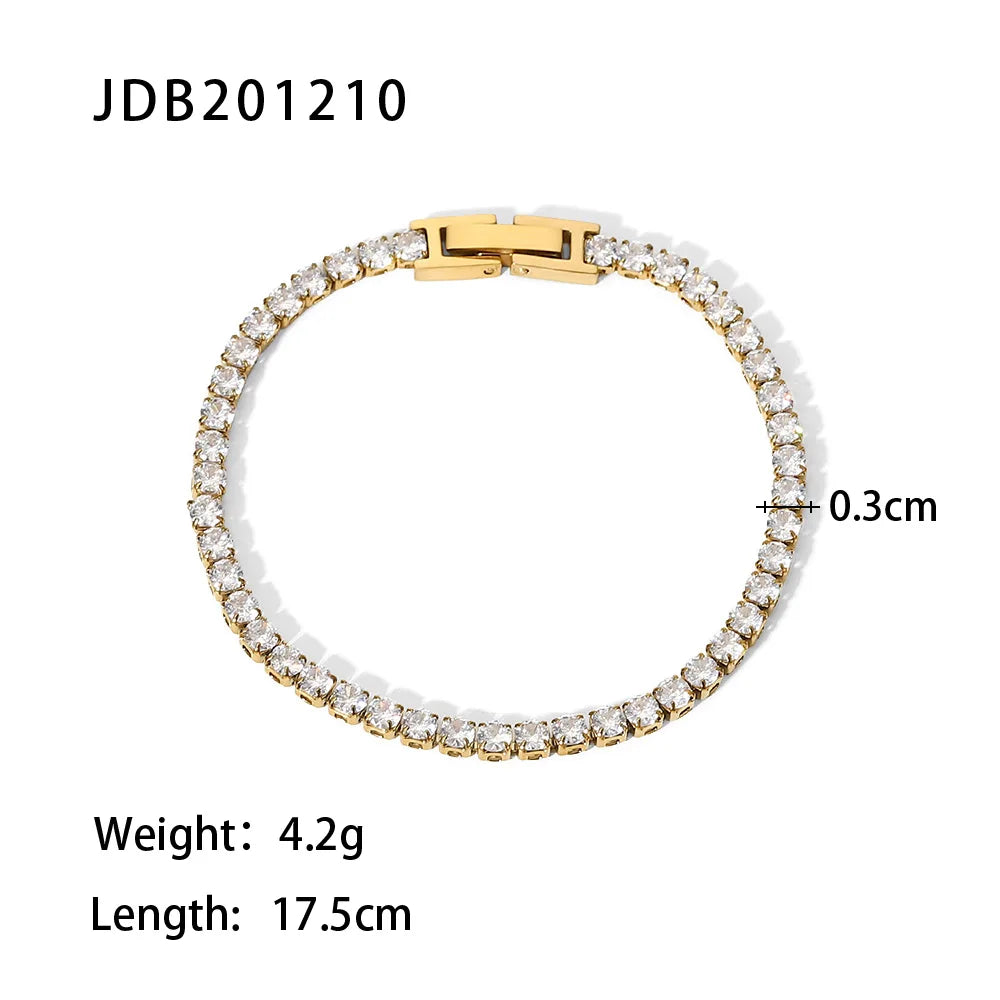 Bracelet Chaîne Double Rang Acier Inoxydable — Bijou Femme Tendance Cadeau Été