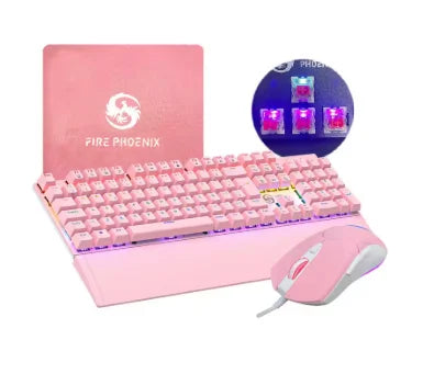 Kit Clavier Mécanique & Souris Gaming BK-06 – RGB LED, Switch Rouge, DPI 7200, Tapis Inclus | PC Gamer