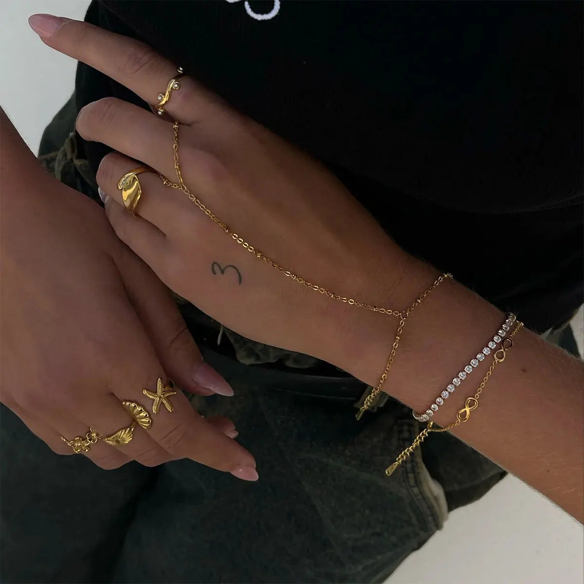 Bracelet Chaîne Double Rang Acier Inoxydable — Bijou Femme Tendance Cadeau Été