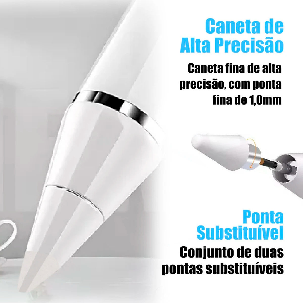 Stylet Tactile CT19B Rechargeable USB – Compatible Android & iOS | Tablette & Écran Tactile