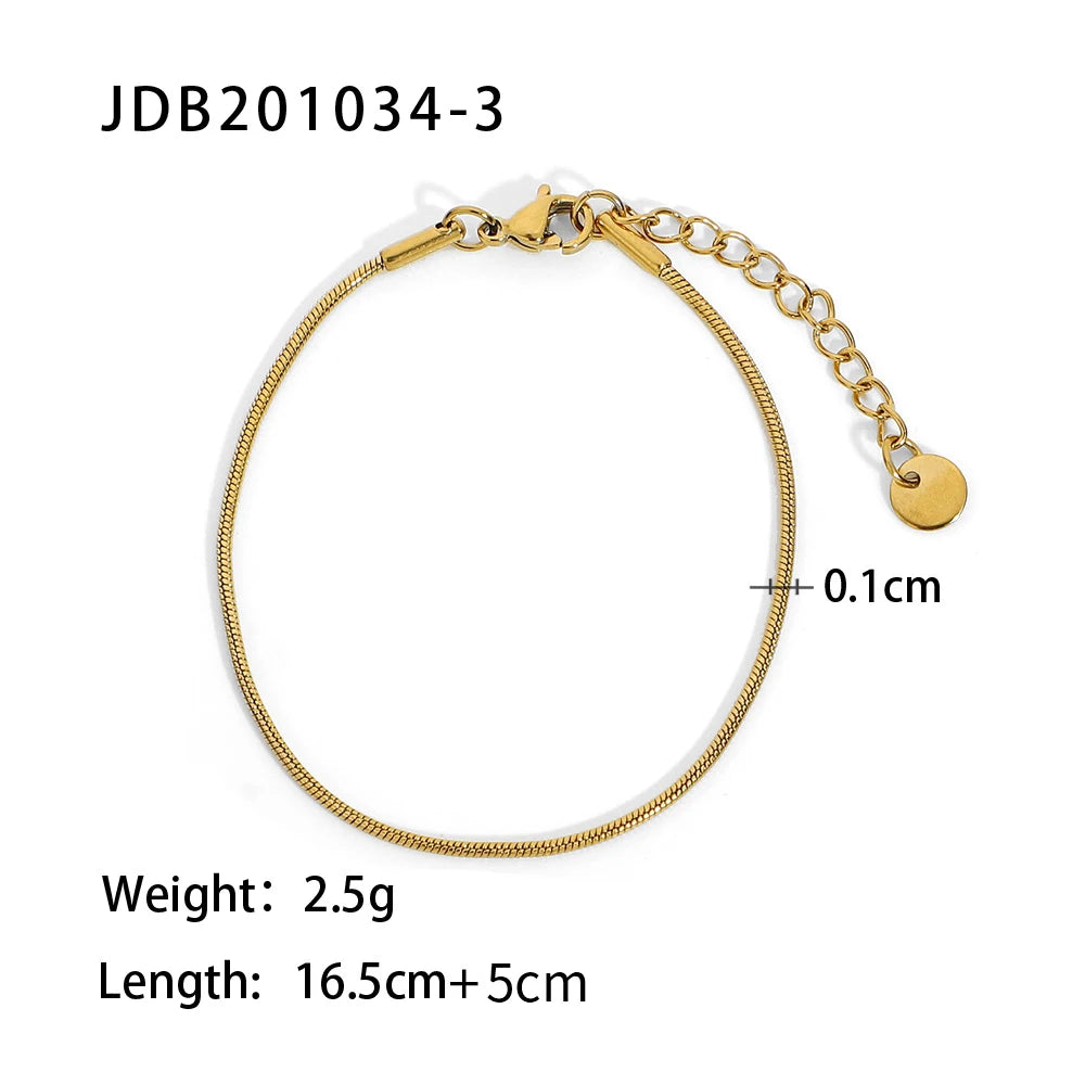 Bracelet Chaîne Double Rang Acier Inoxydable — Bijou Femme Tendance Cadeau Été