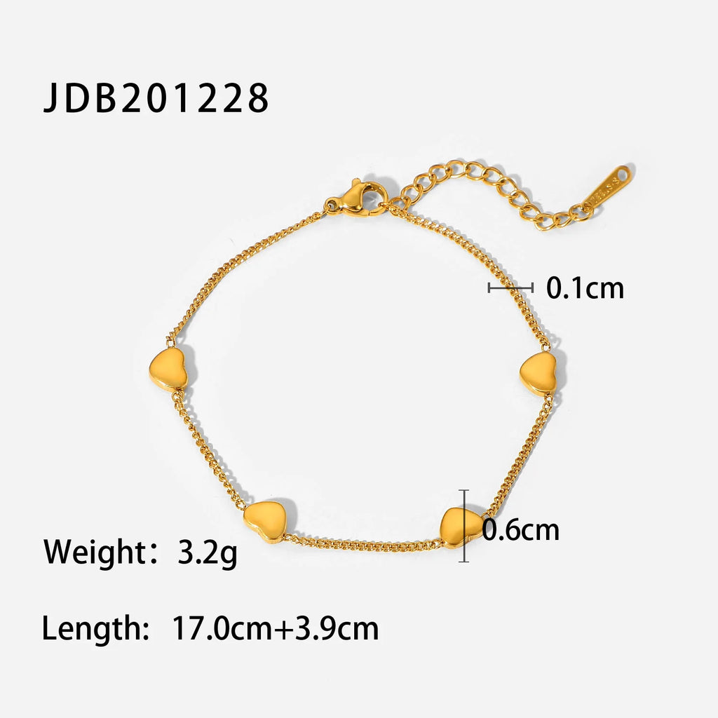 Bracelet Chaîne Double Rang Acier Inoxydable — Bijou Femme Tendance Cadeau Été