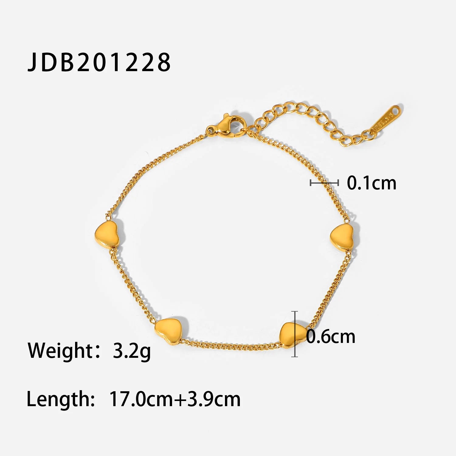 Bracelet Chaîne Double Rang Acier Inoxydable — Bijou Femme Tendance Cadeau Été