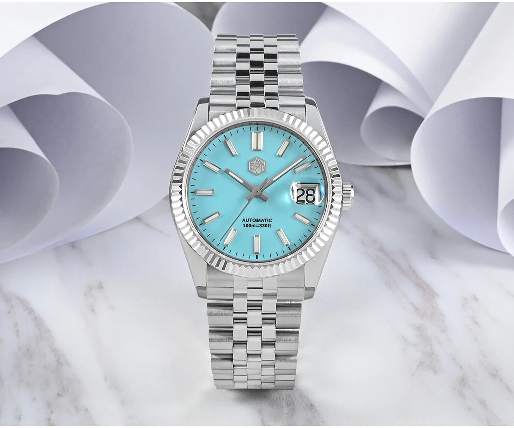 Montre Homme Luxe San Martin 36.5mm Automatique Verre Saphir Étanche 100m BGW9 – Dress Watch Fashion