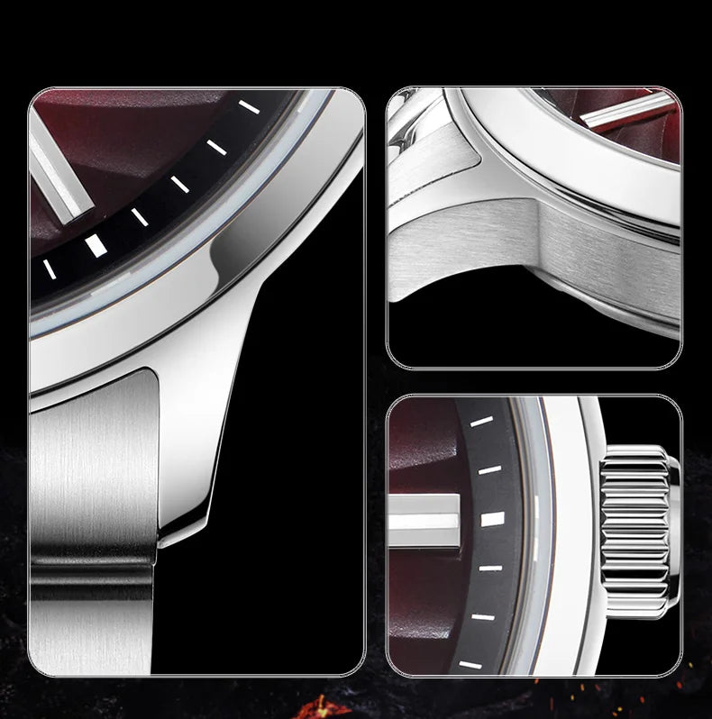 Montre Homme Seagull 6180 39.5mm Automatique – Saphir Lumineux Acier Inoxydable 2025