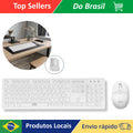 Kit Clavier & Souris Sans Fil Blanc Ergonomique – Silencieux DPI 1600 | Compatible PC & Ordinateur Portable