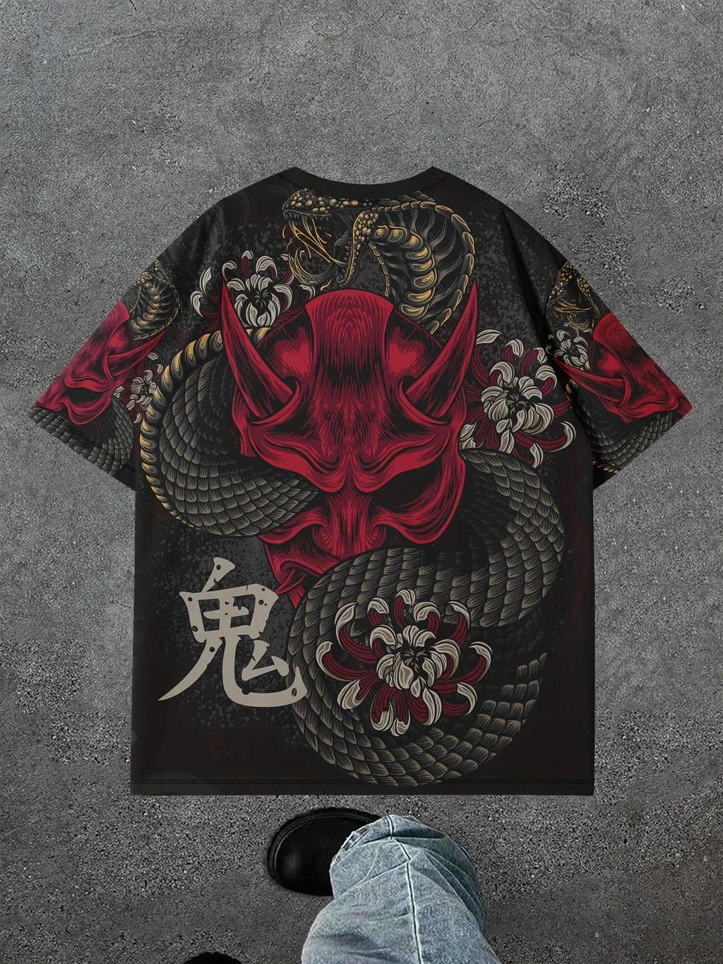 T-Shirt Homme Dragon Rouge et Noir Imprimé Tatouage Col Rond Manches Courtes Été Casual Streetwear Tendance Audacieux Confortable – T-Shirt Streetwear Premium Dragon Tatouage Imprimé | Mode Homme Streetwear Tatouage Premium