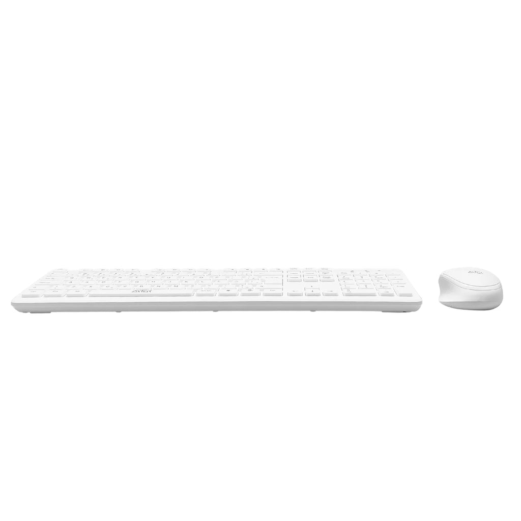 Kit Clavier & Souris Sans Fil Blanc Ergonomique – Silencieux DPI 1600 | Compatible PC & Ordinateur Portable