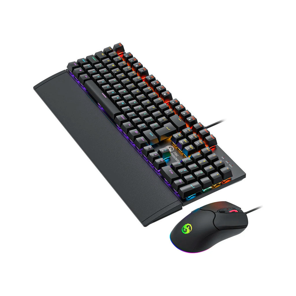 Kit Clavier Mécanique & Souris Gaming BK-06 – RGB LED, Switch Rouge, DPI 7200, Tapis Inclus | PC Gamer