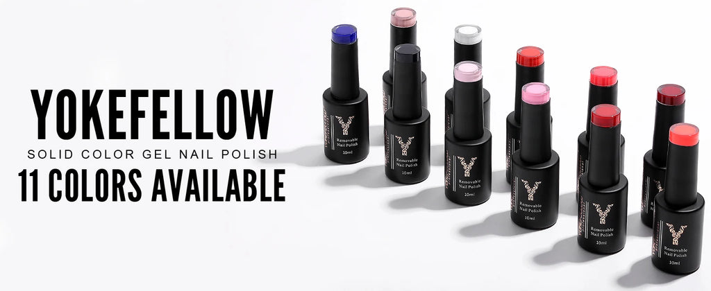 YOKEFELLOW Gel Polish Pastel Pink Glitter 6pcs – Vernis Semi-Permanent Été DIY Salon 10ML