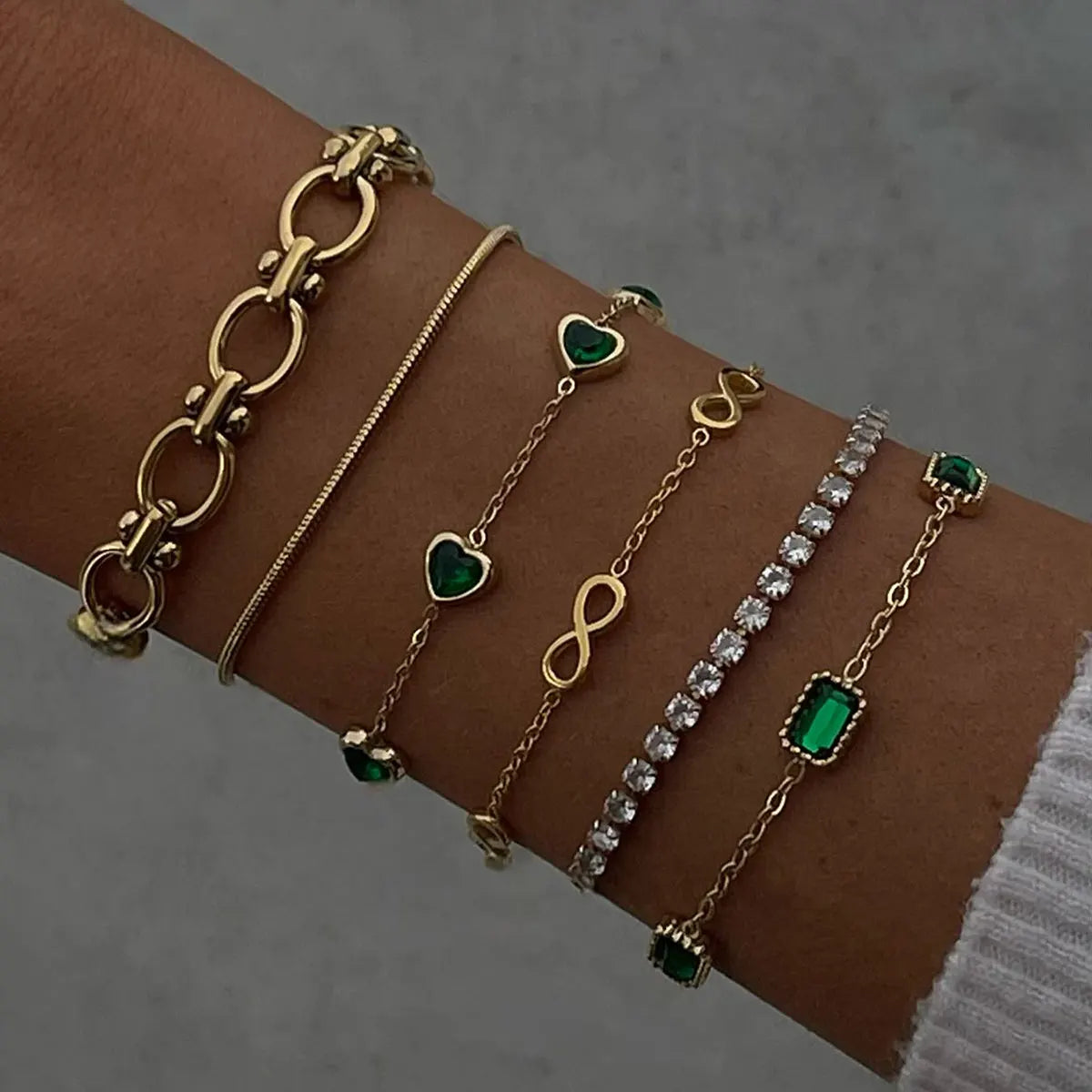 Bracelet Chaîne Double Rang Acier Inoxydable — Bijou Femme Tendance Cadeau Été