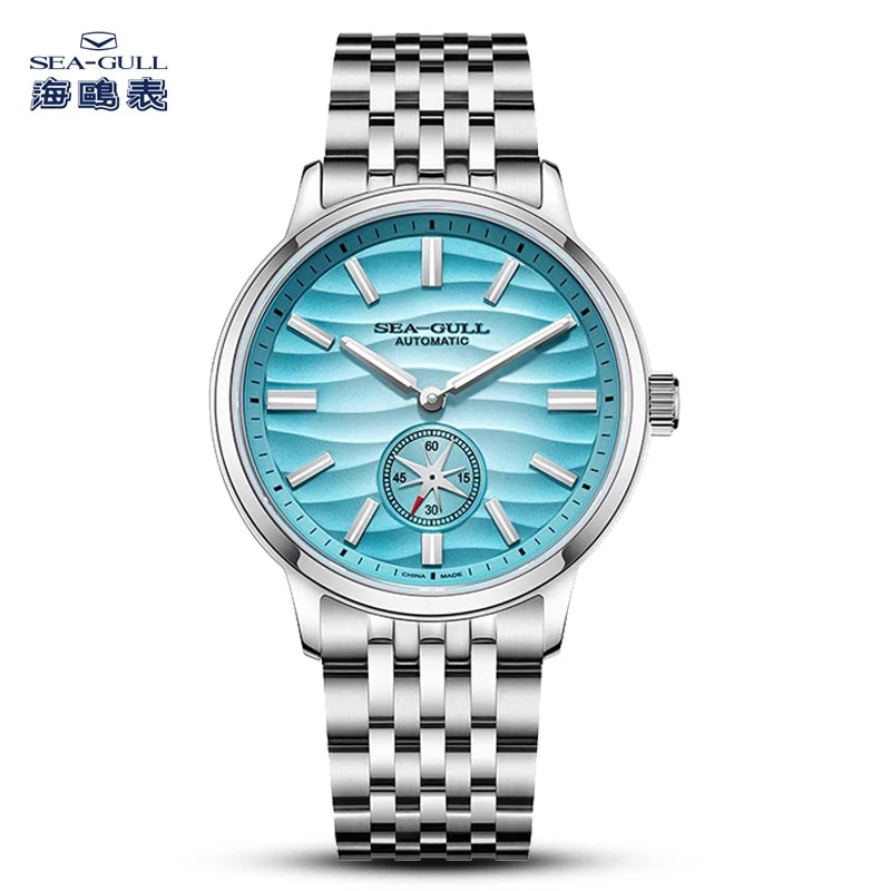 Montre Homme Seagull 6180 39.5mm Automatique – Saphir Lumineux Acier Inoxydable 2025