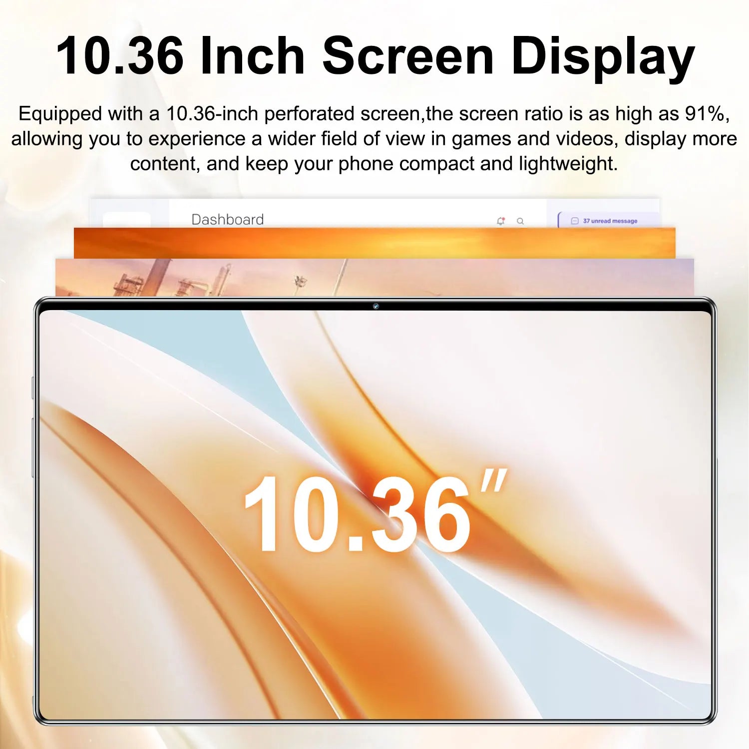 Tablette Android 13 5G 10.36" – 16GB RAM, 1TB ROM, 20000mAh, 14 Cœurs, Double SIM | WiFi Bluetooth GPS Type-C