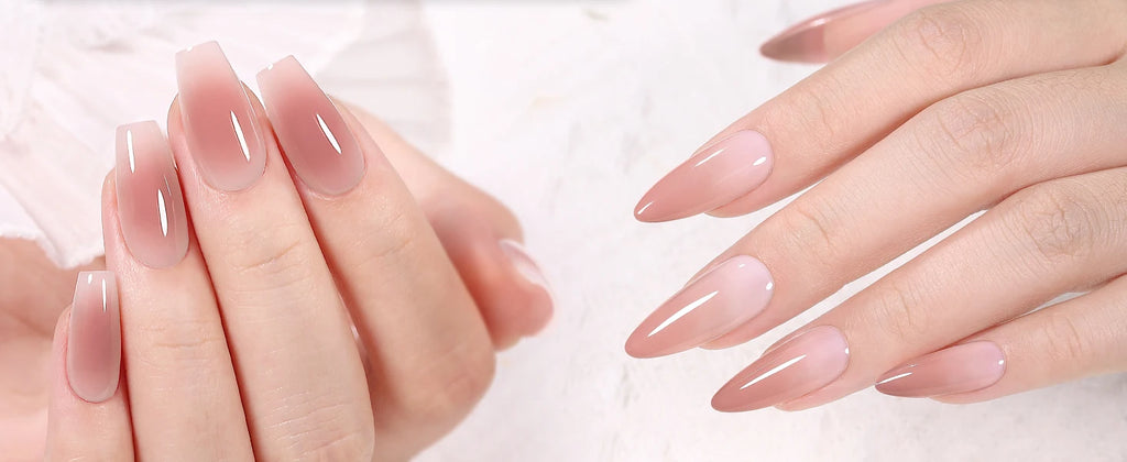 YOKEFELLOW Gel Polish Pastel Pink Glitter 6pcs – Vernis Semi-Permanent Été DIY Salon 10ML