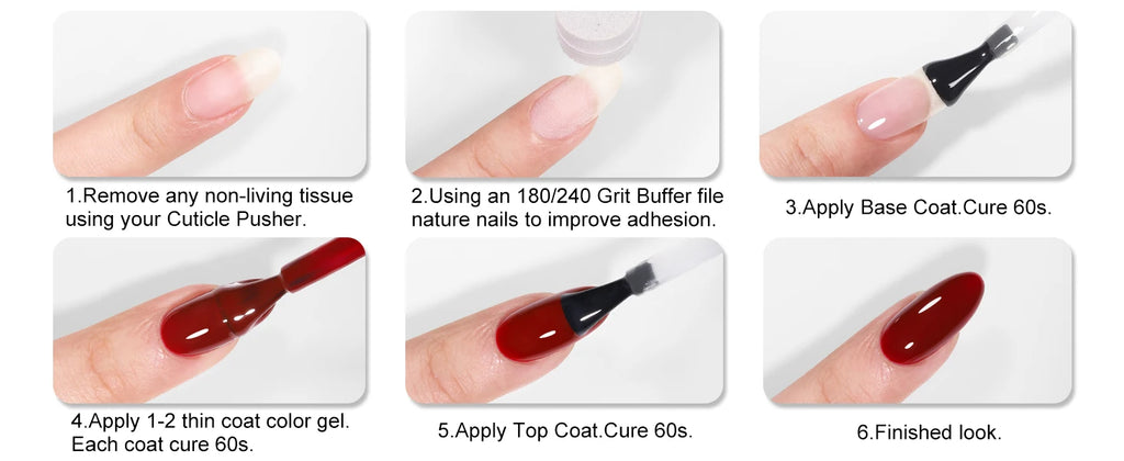 YOKEFELLOW Gel Polish Pastel Pink Glitter 6pcs – Vernis Semi-Permanent Été DIY Salon 10ML