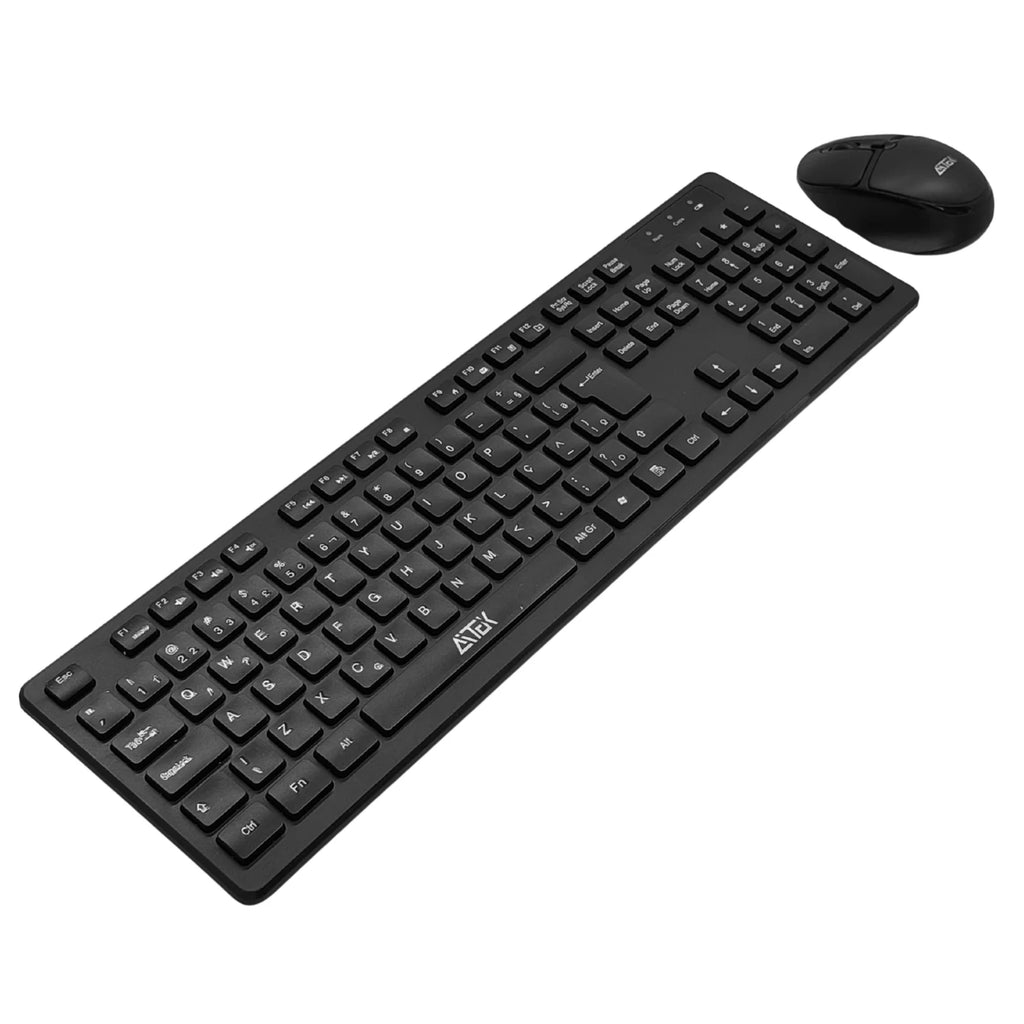 Kit Clavier & Souris Sans Fil Silencieux Noir – 2.4G, DPI 1600 Optique | Compatible PC & Ordinateur Portable