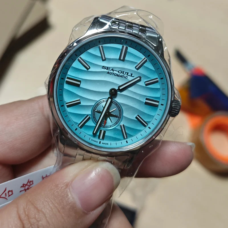 Montre Homme Seagull 6180 39.5mm Automatique – Saphir Lumineux Acier Inoxydable 2025
