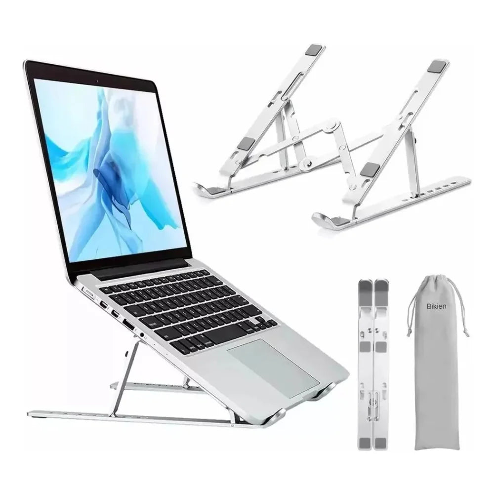 Table Laptop Pliable Aluminium – Support Réglable pour Ordinateur & Tablette jusqu'à 17'' | Légère & Résistante