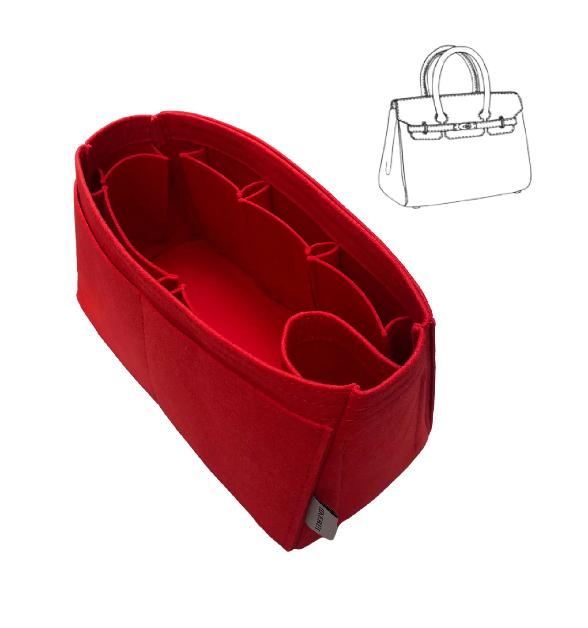 Organisateur Insert Sac Birkin 25/30/35/40 – Base Façonnée Fait Main | Rangement Cosmétique