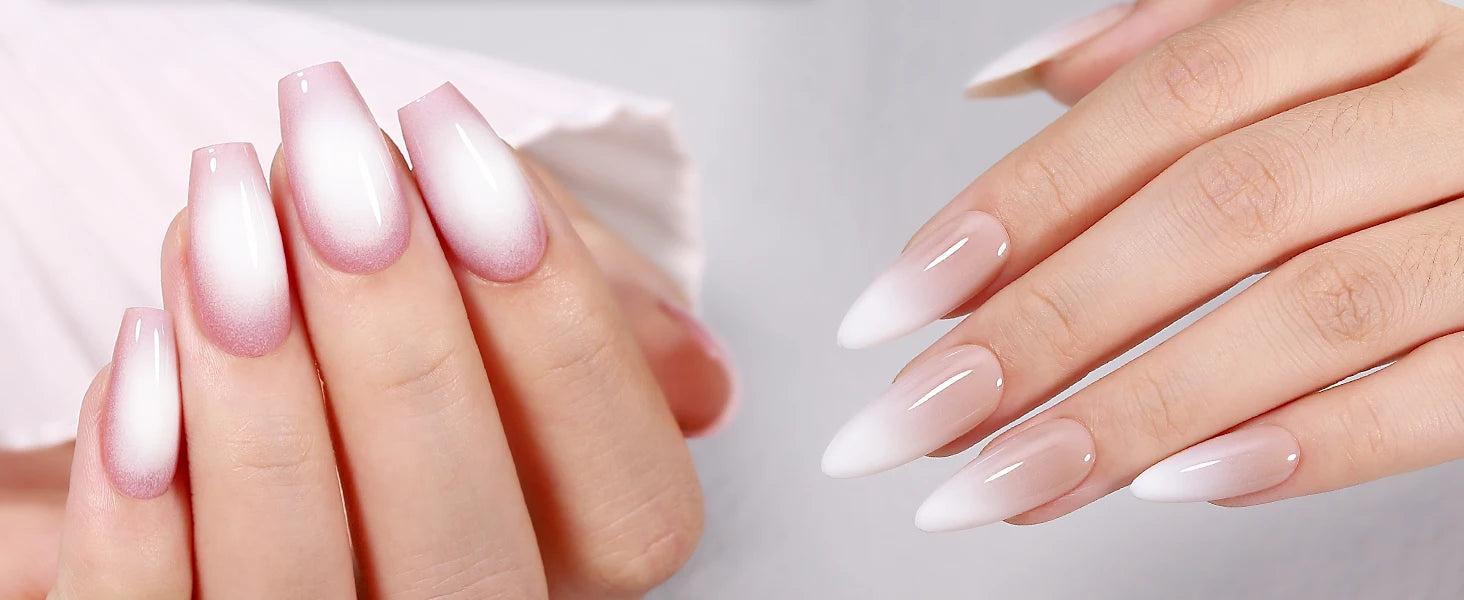 YOKEFELLOW Gel Polish Pastel Pink Glitter 6pcs – Vernis Semi-Permanent Été DIY Salon 10ML