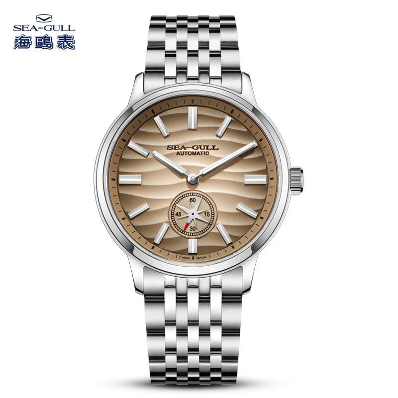 Montre Homme Seagull 6180 39.5mm Automatique – Saphir Lumineux Acier Inoxydable 2025