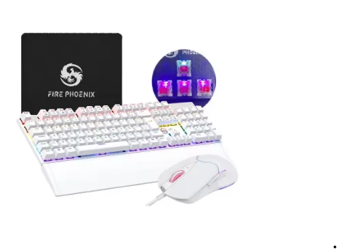 Kit Clavier Mécanique & Souris Gaming BK-06 – RGB LED, Switch Rouge, DPI 7200, Tapis Inclus | PC Gamer