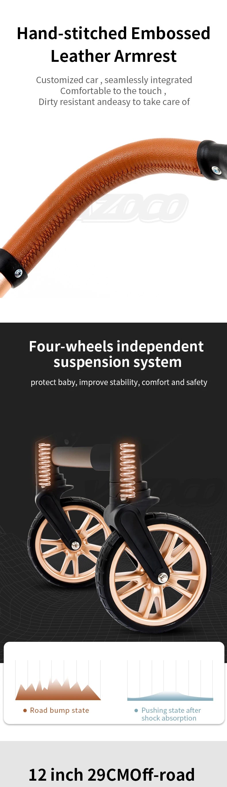 Poussette Bébé 3 en 1 Pliable Aluminium – Haute Vue, Nacelle & Siège, Voyage Compact | Nouveau-Né & Nourrisson