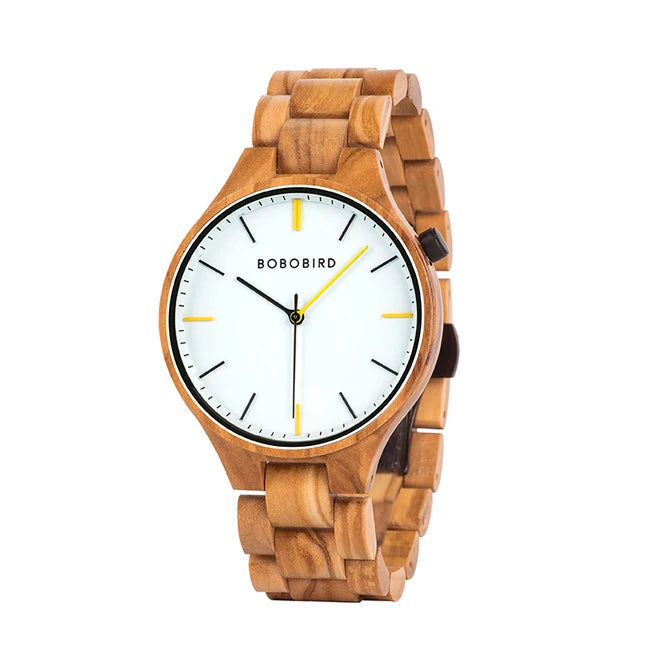 Montre Homme Luxe BOBO BIRD en Bois – Coffret Cadeau Personnalisé Unique Éco-Responsable