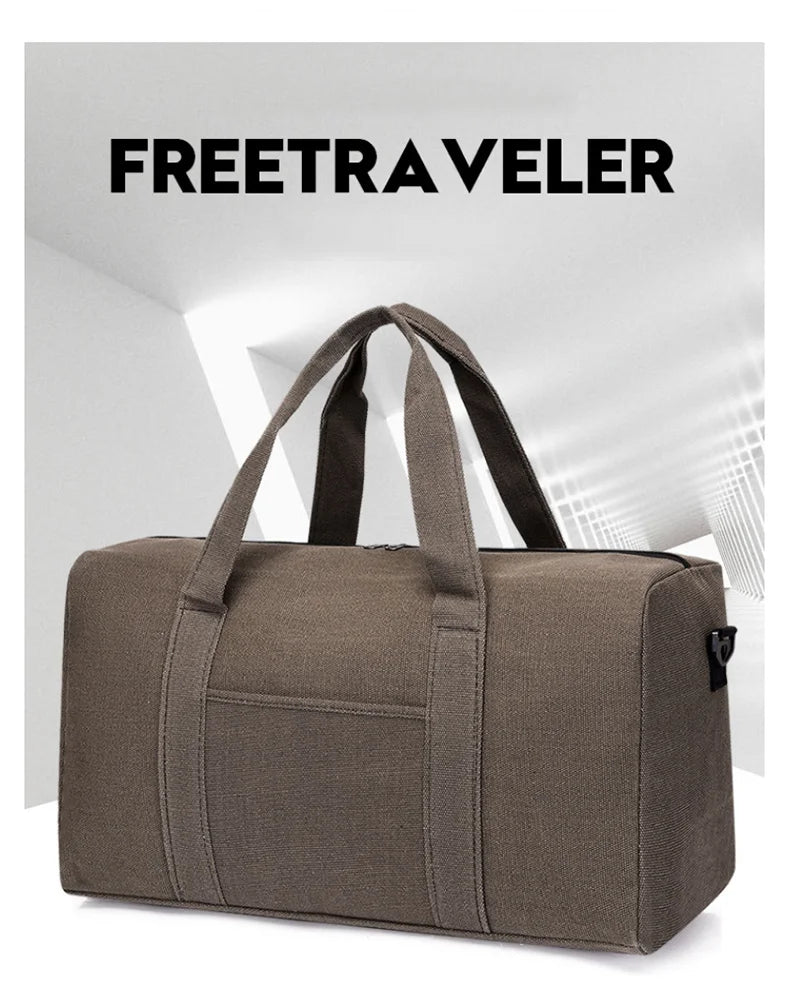Sac de Voyage Pliable Grande Capacité Canvas Unisexe – Duffel Bag Épaule | Fitness, Gym & Voyage | Portable & Résistant