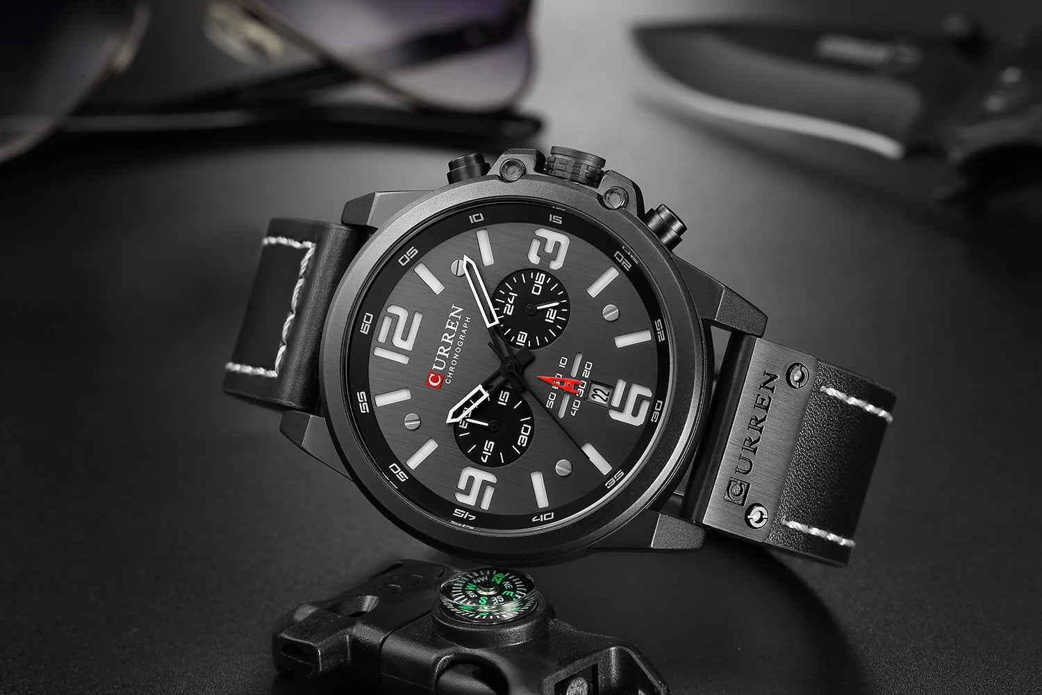 Montre Homme CURREN Luxe Quartz Cuir Militaire – Date Sport Business Fashion