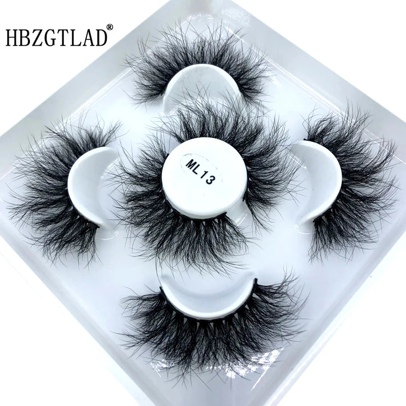 Faux Cils 3D Mink Naturels 2025 – Lot 3 Paires Longues | Extensions Cils Beauté