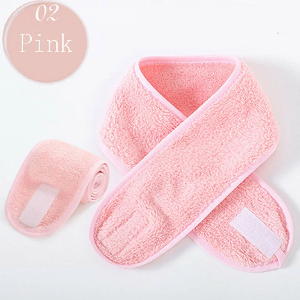 Bandeau Maquillage Velcro Femme – Turban Réglable SPA & Soin | Maintien Cheveux