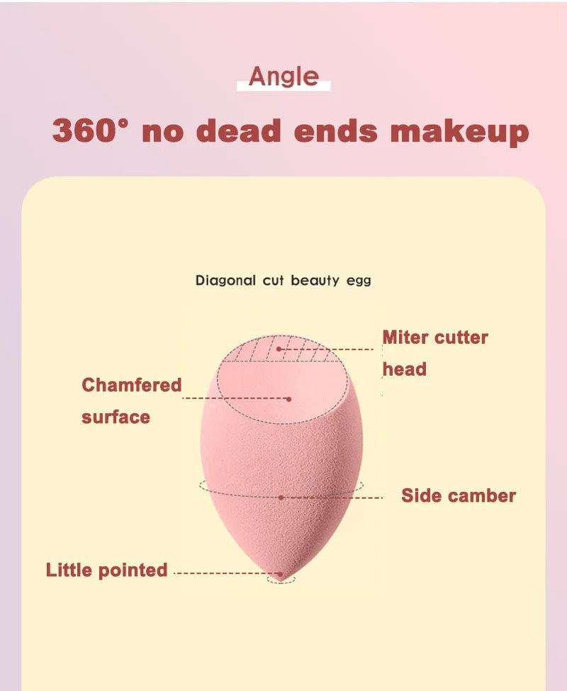 Lot 4 Éponges Maquillage Blender Tendance – Puff Cosmétique Fond de Teint & Poudre | Outil Beauté Application Douce