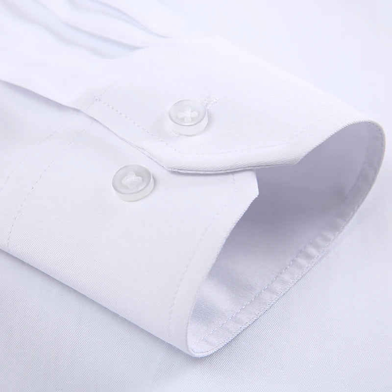 Herrenhemd Klassisch Langarm Regular Fit Formell Business Büro Weiß Einfach Elegant Casual – Trendiges Hemd | Premium Herrenmode