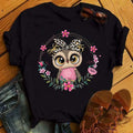 T-Shirt Femme Hibou Kawaii 🦦 – Style Harajuku Japonais | Graphic Tee Cute Manches Courtes