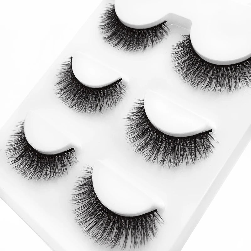 Lot 3 Paires Faux Cils 3D Vison SHIDISHANGPIN – 27 Styles Fluffy Wispy Épais | Cils Faux Faits Main Maquillage Yeux