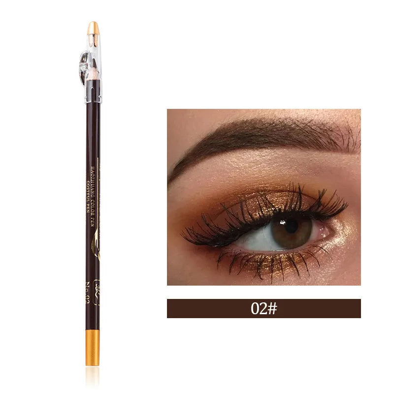 Crayon Sourcils Waterproof Brun & Noir – Avec Taille-Crayon | Eyeliner Sourcils Longue Tenue