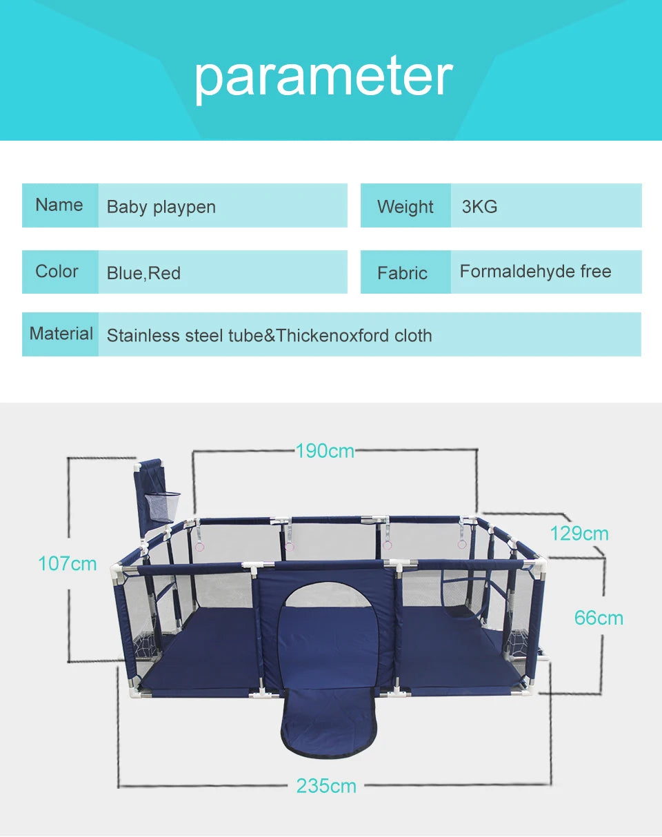 IMBABY Parc Bébé Sécurisé – Barrière de Protection Enfant | Piscine à Balles, Aire de Jeux Modulable Nouveau-Né