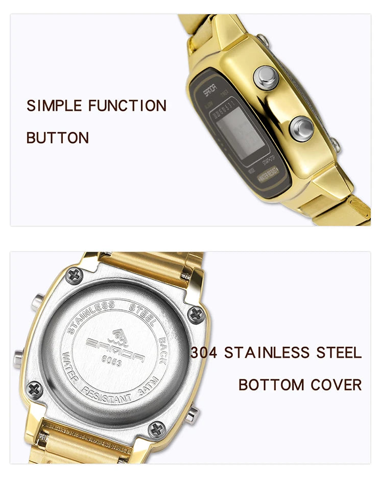Montre Femme Luxe SANDA Dorée Quartz Classique – Étanche Élégante Cadeau Fashion