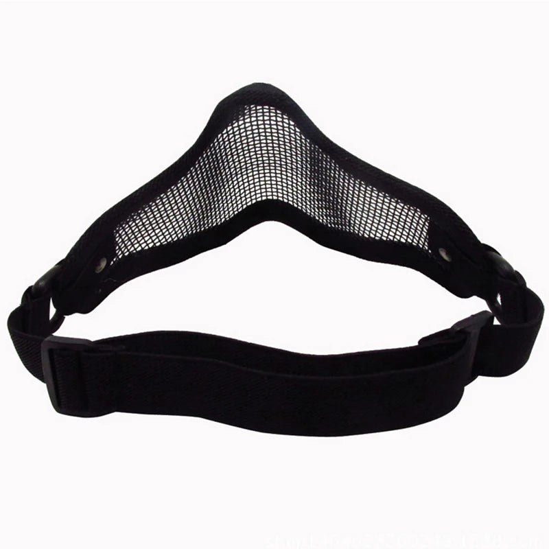 Masque Tactique Demi-Visage Tête de Mort - Airsoft, Paintball & Chasse