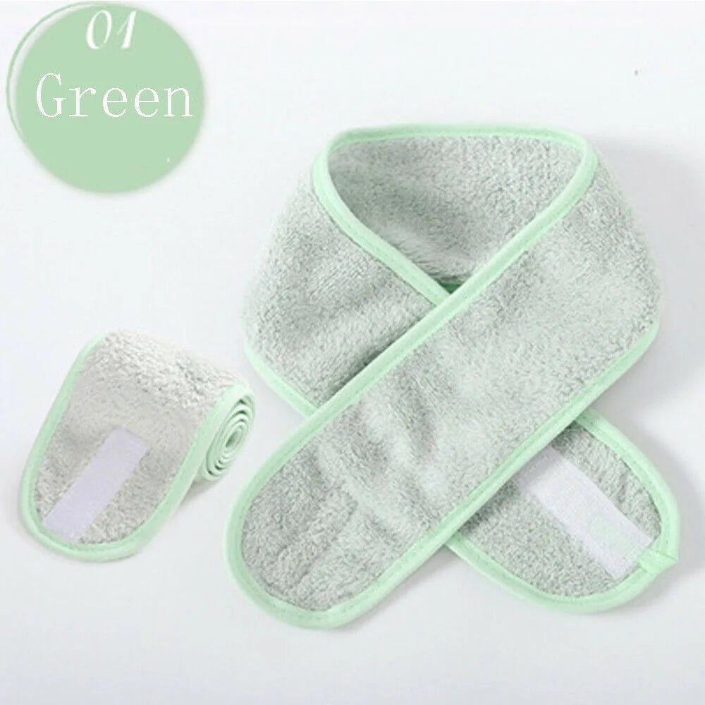 Bandeau Maquillage Velcro Femme – Turban Réglable SPA & Soin | Maintien Cheveux