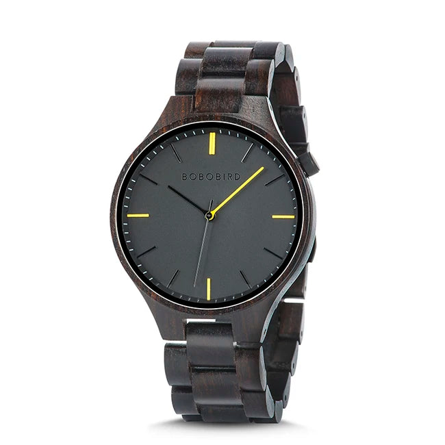 Montre Homme Luxe BOBO BIRD en Bois – Coffret Cadeau Personnalisé Unique Éco-Responsable