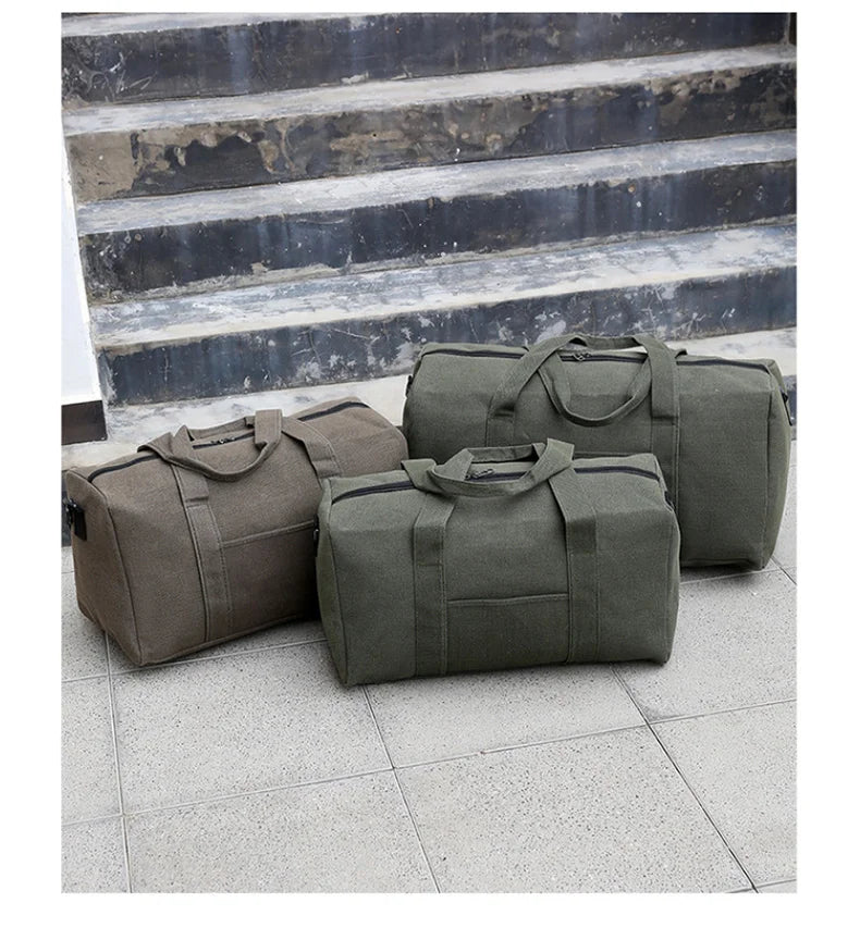 Sac de Voyage Pliable Grande Capacité Canvas Unisexe – Duffel Bag Épaule | Fitness, Gym & Voyage | Portable & Résistant