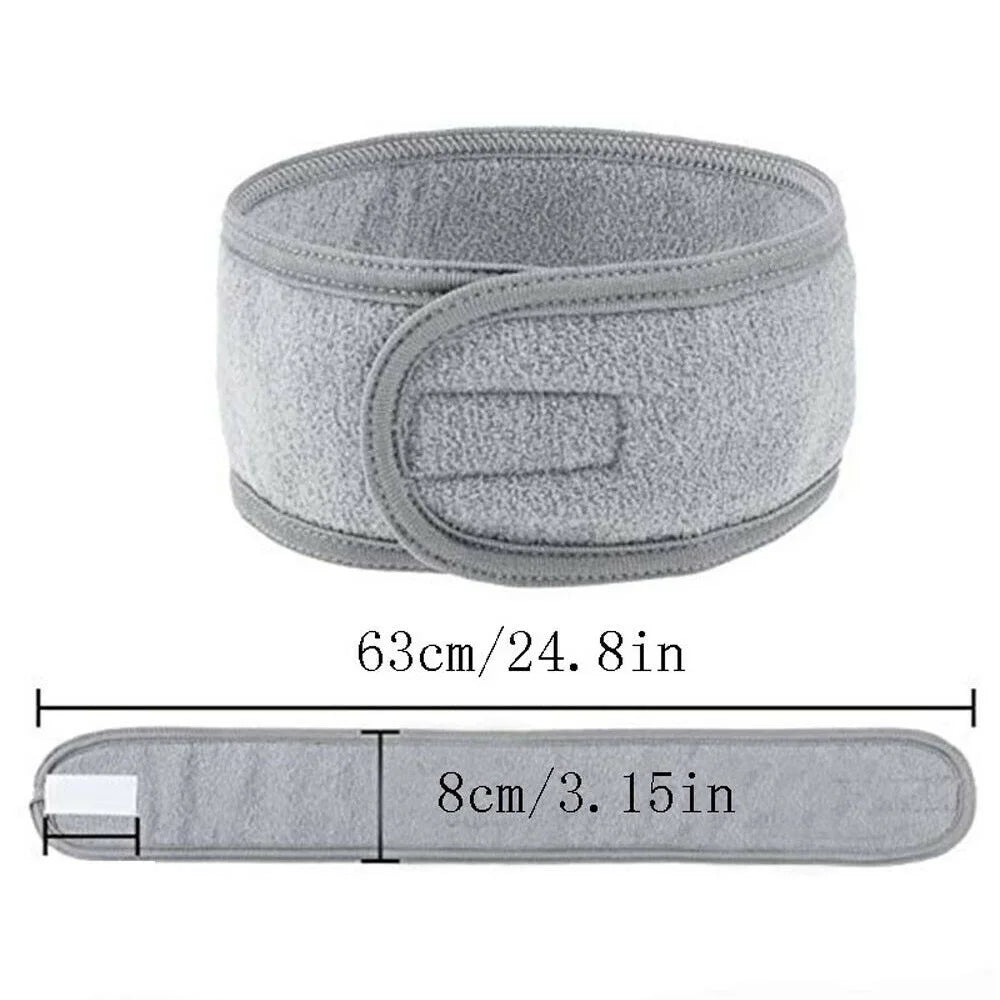 Bandeau Maquillage Velcro Femme – Turban Réglable SPA & Soin | Maintien Cheveux