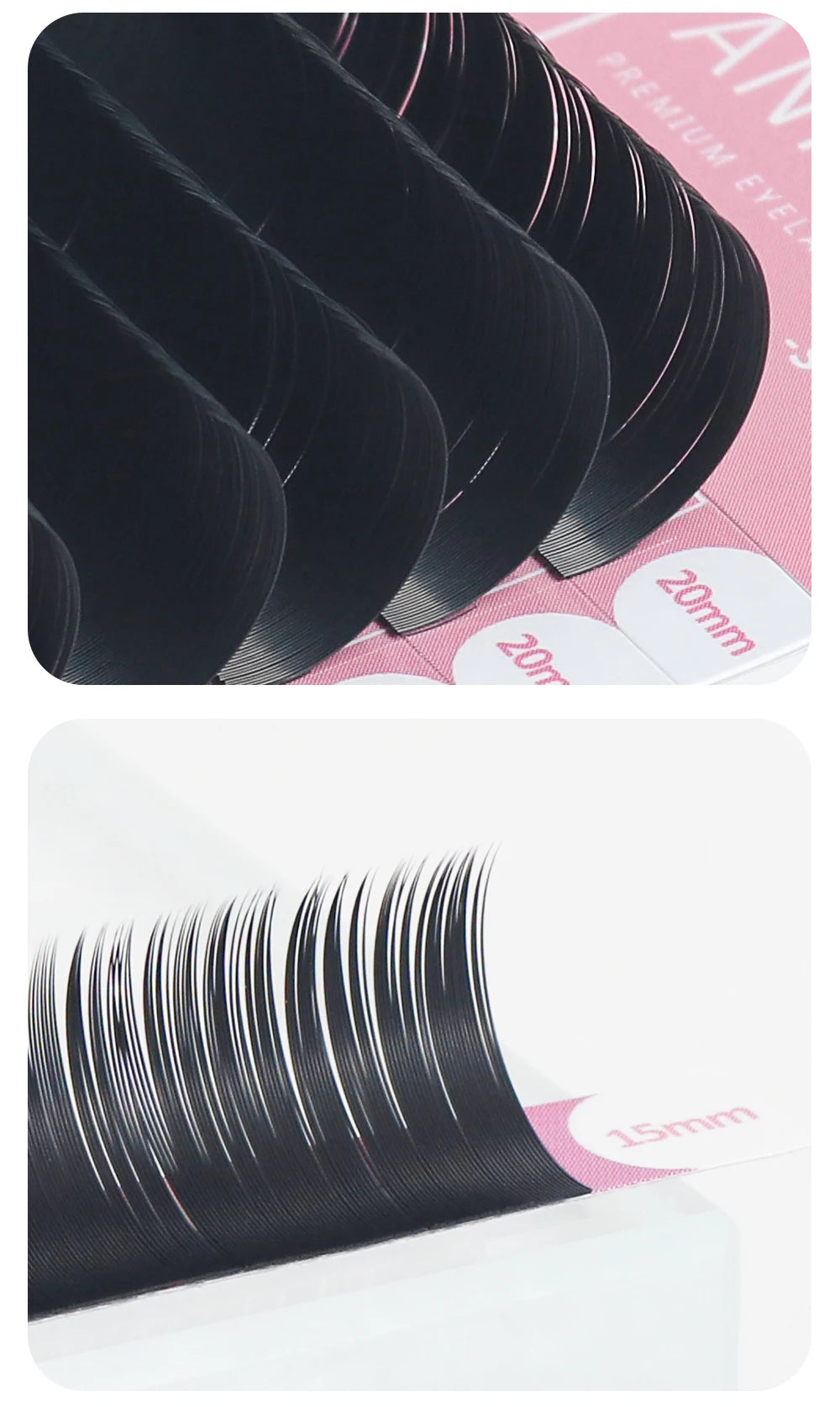 Extensions Cils Individuels ANNAFRIS Korean PBT 8-25mm – Matte Naturel Faux Vison | Fournitures Lashes Professionnel